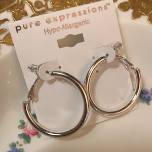 Classic Silver Hoop Earrings